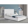 Buy cheap White PU Leather Bed Frame Automatic Gas Lift With Storage Box from wholesalers