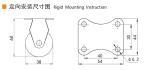 TPA Mini Caster Wheels 50mm 40kg 2 Inch Rigid Casters 262P-23