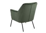Navy Blue Fabric Furniture Accent Chairs With Black Legs