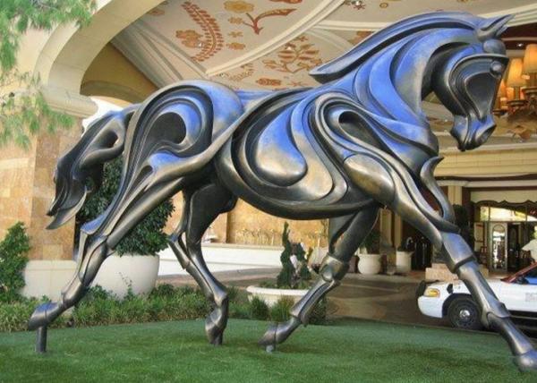 Buy cheap Outdoor Horse Statues , Bronze Running Horse Sculpture Contemporary Design from wholesalers