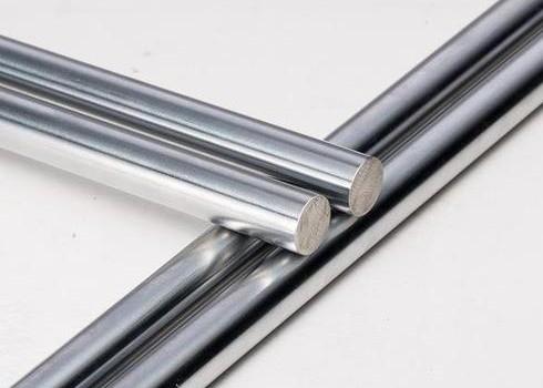 1045 / 45C Hard Chrome Plated Steel Rod Chrome Round Bar 800 - 1200 HV Surface