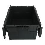 Clear Waterproof Logistic Storage Plastic Storage Box with Hinged Lid and