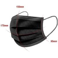 Buy cheap 175x95mm Disposable Medical Face Mask , Disposable Black Surgical Mask product