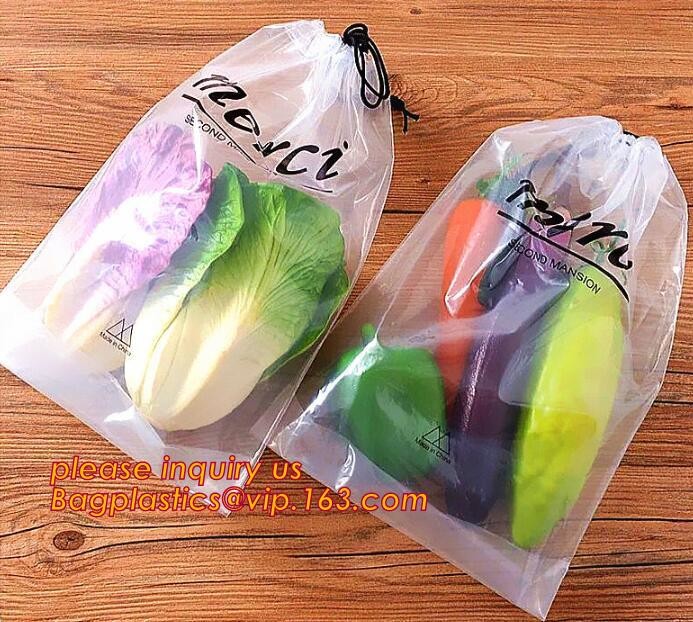 Biodegradable Christmas deco drawstring candy storage bag, oxford red christmas stocking candy bag packing bagplastics