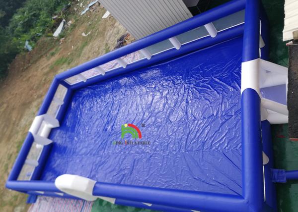 Buy cheap Movable Blue Inflatable Soccer Ball Football Field 16 m *8 m Anti - Ruptured from wholesalers