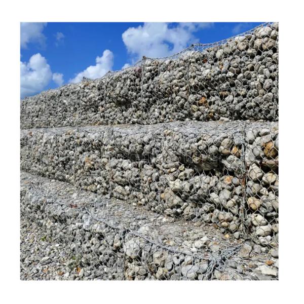 Buy cheap Stone Filled Woven Mesh Gabion Basket Retaining Wall Design for Seawall Protection from wholesalers