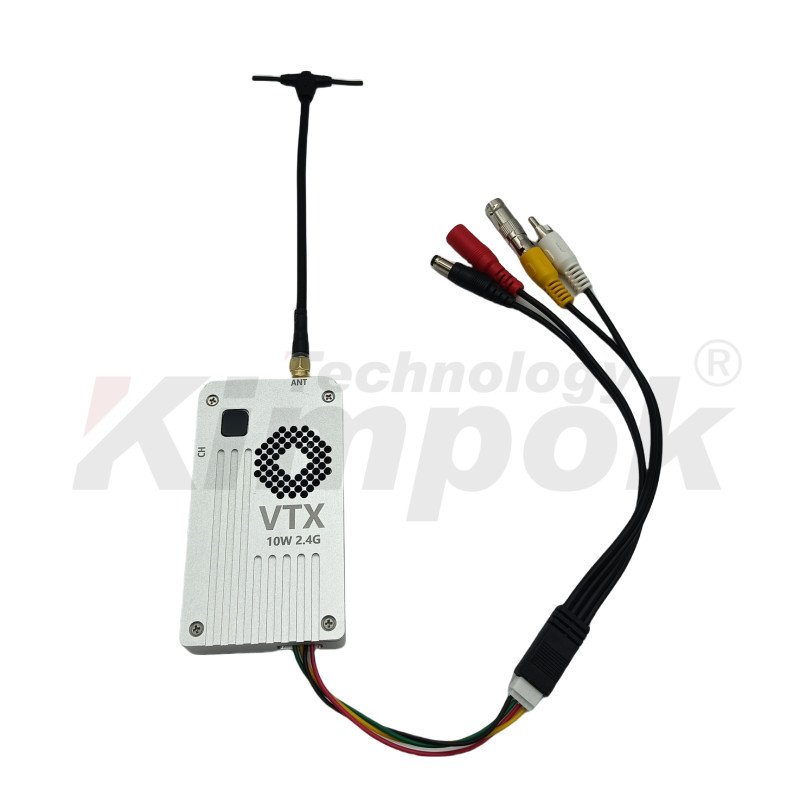 2.4G 10W UAV Video Transmitter and Receiver 2.4Ghz AV Sender High Power Transmission for Drone FPV VTX