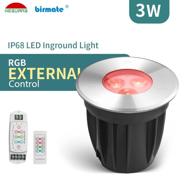 Buy cheap IP68 3W DC24V RGB Ground LED Light EMC Nickel Plated Brass from wholesalers