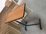 PB Metal material hospital bed tray table adjustable bedside table