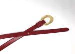 Width 2.3cm Women Alloy Buckle Casual Leather Waist Belt
