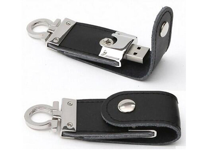USB Factory supply Show Life Brand 8G 3.0 black color leather USB with customized logo and package