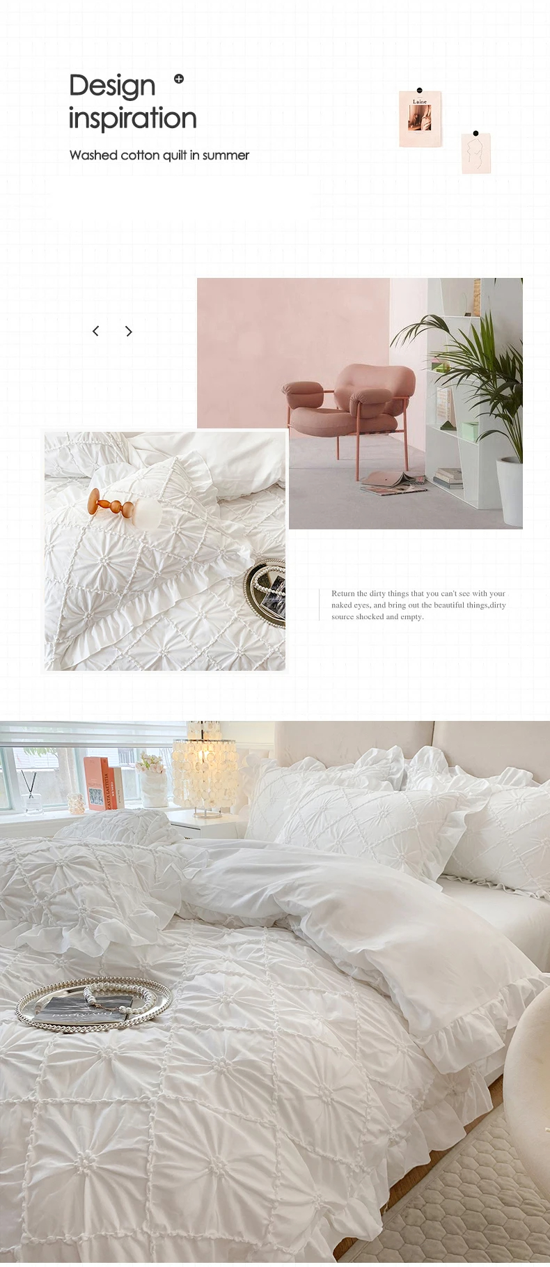 All-Season 100% Cotton Soft Bedding Set with Matching Curtain and Quilt Luxury Egyptian Cotton Set