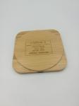 Environmental Bamboo Made 5W Square Portable Wireless Charger 5V 2-3A