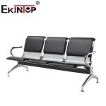 3 Seater Waiting Chair Powder Coated Steel Material For Public Airport School
