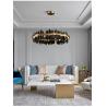 Buy cheap Modern Creative Circle LED Black Chandelier Lobby Hotel Light(WH-CY-164) from wholesalers