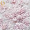 Buy cheap Excellent 3D Flower Lace Customized Embroidery 1 Yard Length Pink Floral Lace Fabric from wholesalers