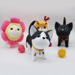 Unbreakable Cat Box Money Bank Vinyl PVC Material Black White color