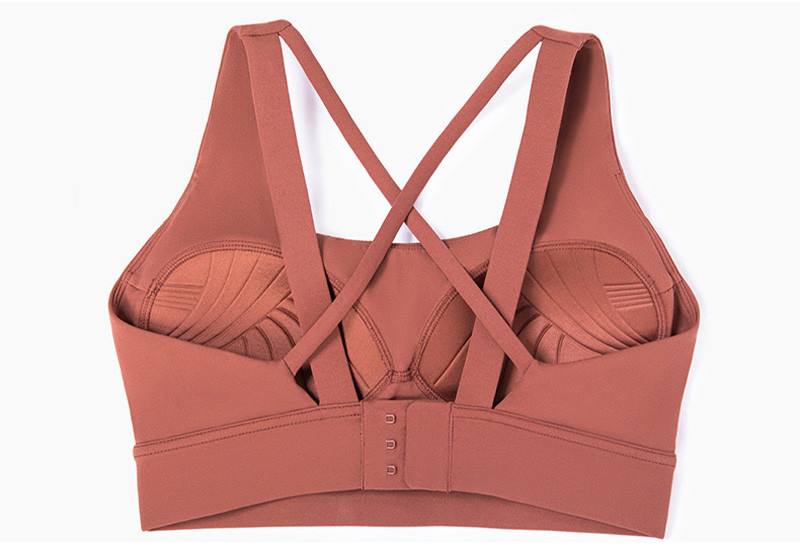 4 Colors Cross Back Padded Sexy Yoga Sports Bra Women Breathable Four Way Stretch