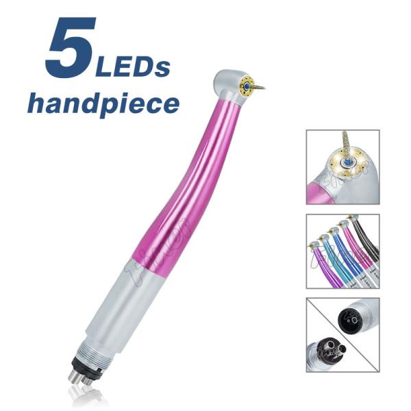 Buy cheap Air Turbine Handpiece Colorful Five Led Light High Speed Dental Handpiece from wholesalers
