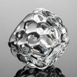 Pressed Bubble Ball Glass Vase 3.45 Inch Height Round Votive Candle Holder