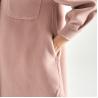 Buy cheap Vintage Lapel Collar Check Button Loose Woolen Long Coat Breathable Warm from wholesalers