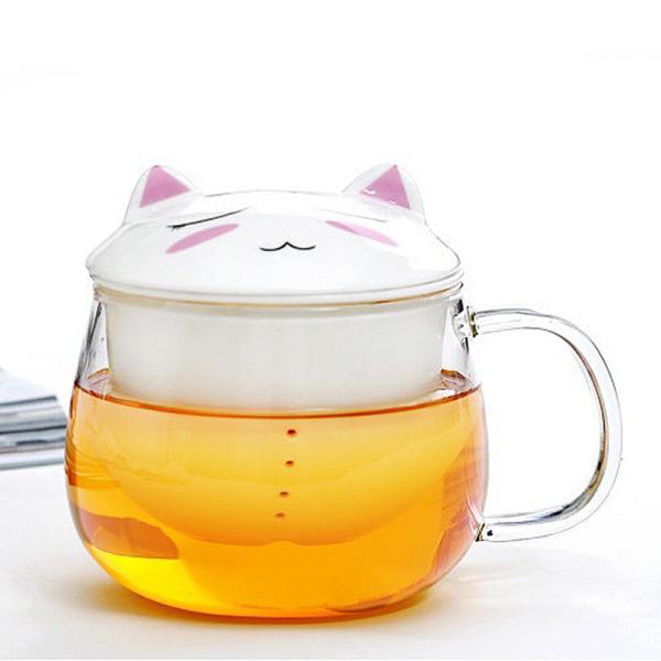 Buy cheap Fancy Cartoon Glass Tea Tumbler With Infuser , Pyrex Glass Tea Travel Mug from wholesalers