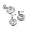 Buy cheap Rhodium Silver Necklace And Earring Set For Wedding 5.5g from wholesalers