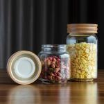 Kitchen Food Canisters High Borosilicate Glass Jars With Acacia Screw Lid