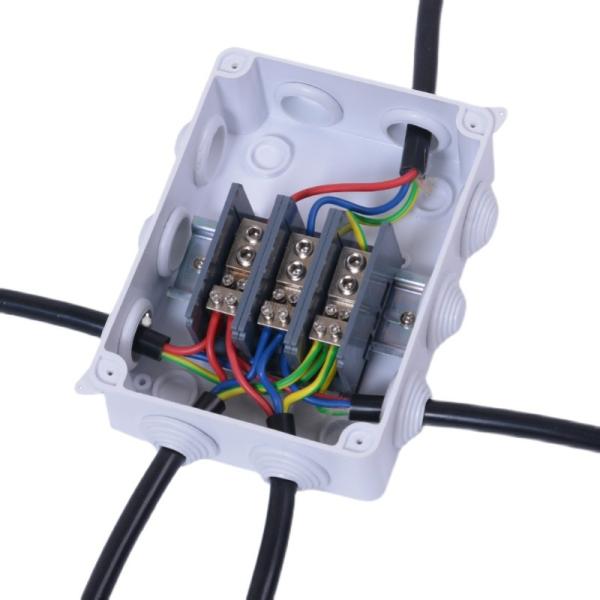 Quality CCTV Camera Monitor Distribution Waterproof Cable Junction Box with PG21 Connectors for sale