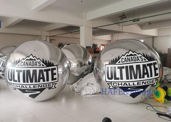 Buy cheap Printed Logo 3M Inflatable Metal Ball Decoration Inflatable Mirror Ball Metal Balloon Large Shiny from wholesalers