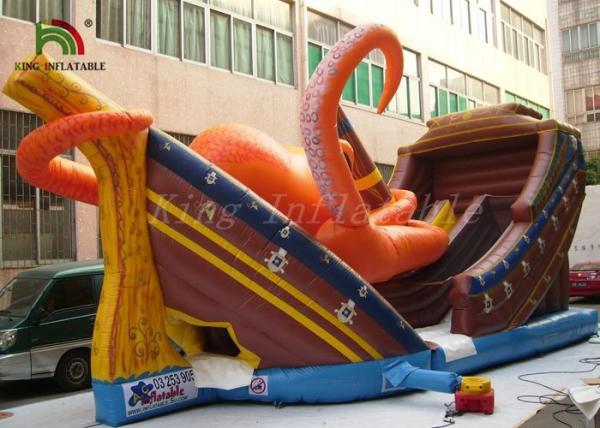 Buy cheap PVC Tarpaulin Commercial Inflatable Dry Slide Fire retardant Slide For Adults / Kids from wholesalers