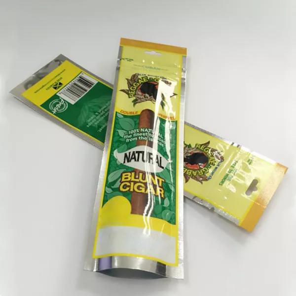 Buy cheap Custom Cigar Packaging Bag Tobacco PE Three Side Seal Bags With Window from wholesalers