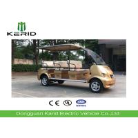 Buy cheap 8 Seats 4kW Royal Gold Electric Sightseeing Car Designed For Tourist Attractions product