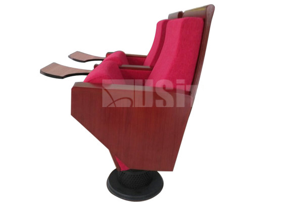 Ergonomic Design Church Theatre Seating , Theatre Seating Chairs Wooden Outer Panel