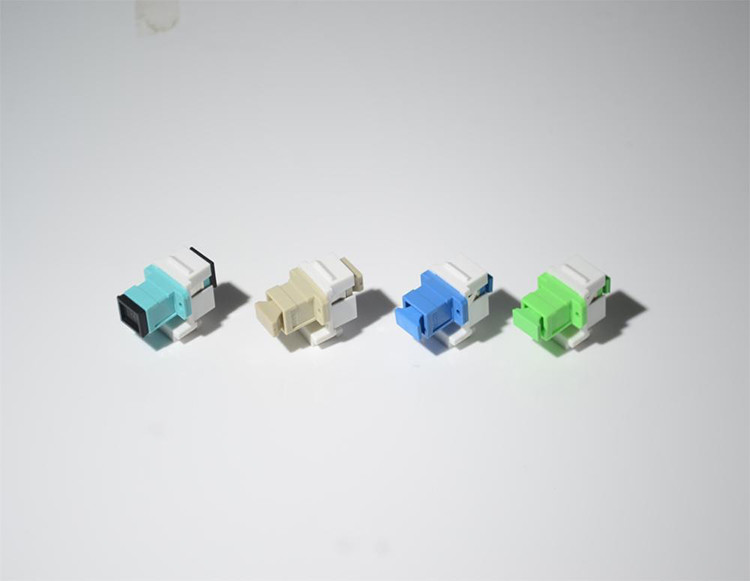 SC LC ABS Optical Fibre Keystone Jacks Multimode For Home Wall Plate