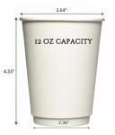 White Double Walled Disposable Coffee Cups , Takeaway Paper Coffee Cups With