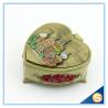 Buy cheap Castle Desgin Antique Brass Metal Heart Shape Jewelry Box from wholesalers