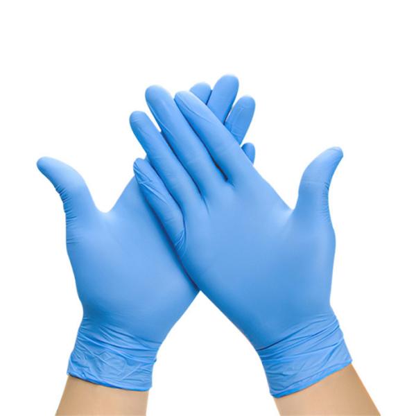 Buy cheap Blue 4 Mil Non Sterile Powder Free Nitrile Gloves Food Safe from wholesalers