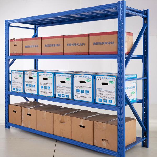 Buy cheap Boltless Cold Rolled Steel Steel Warehouse Shelving 4 Shelf Metal Storage Rack from wholesalers