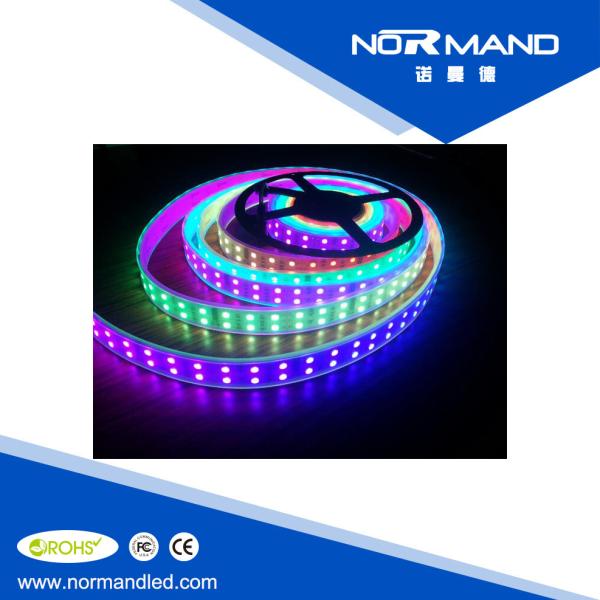 Buy cheap DC12V digital multi colors TM1812 led strip 120leds/meter double row from wholesalers