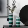 Buy cheap Modern minimalist design art ornament handmade stripe tall vases home tabletop decor ceramic flower vase from wholesalers