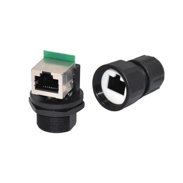 Buy cheap 60V Black Industrial RJ45 Ethernet Connectors 8pin IP68 from wholesalers