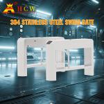HCW IP44 Swing Barrier Turnstile 40W Stainless Steel 304 Pedestrian Turnstile