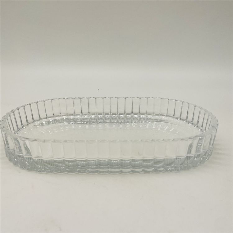 Home Decoration Glass Bathroom Accessories Set With Vertical Stripe