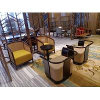 Buy cheap Gelaimei Hotel Lobby Furniture Solid Wood Easy Chair With Tea Table OEM Welcome product