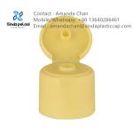 Plastic White Ribbed Flip Top Cap Flip Top Shampoo Caps For Body Lotion