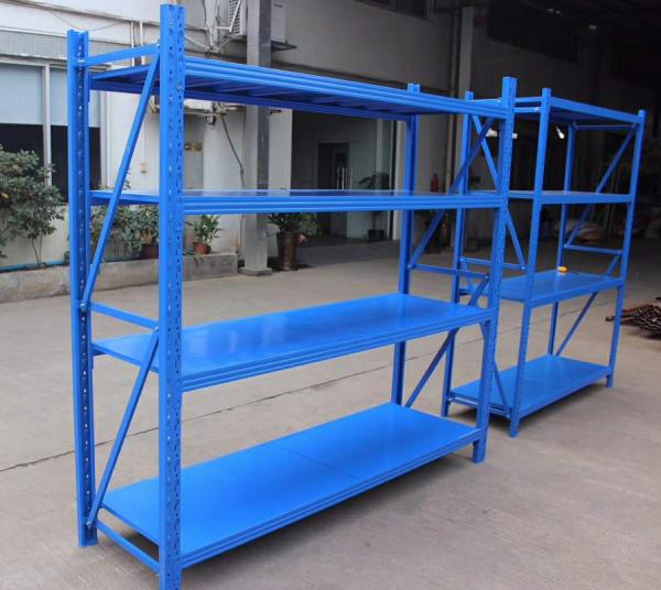 Steel 4layers Warehouse Storage Shelves Heavy Duty Anti rust 2500kg Weight