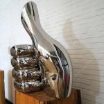 Decoration Hand Shape Mirror Polished Stainless Steel Sculpture