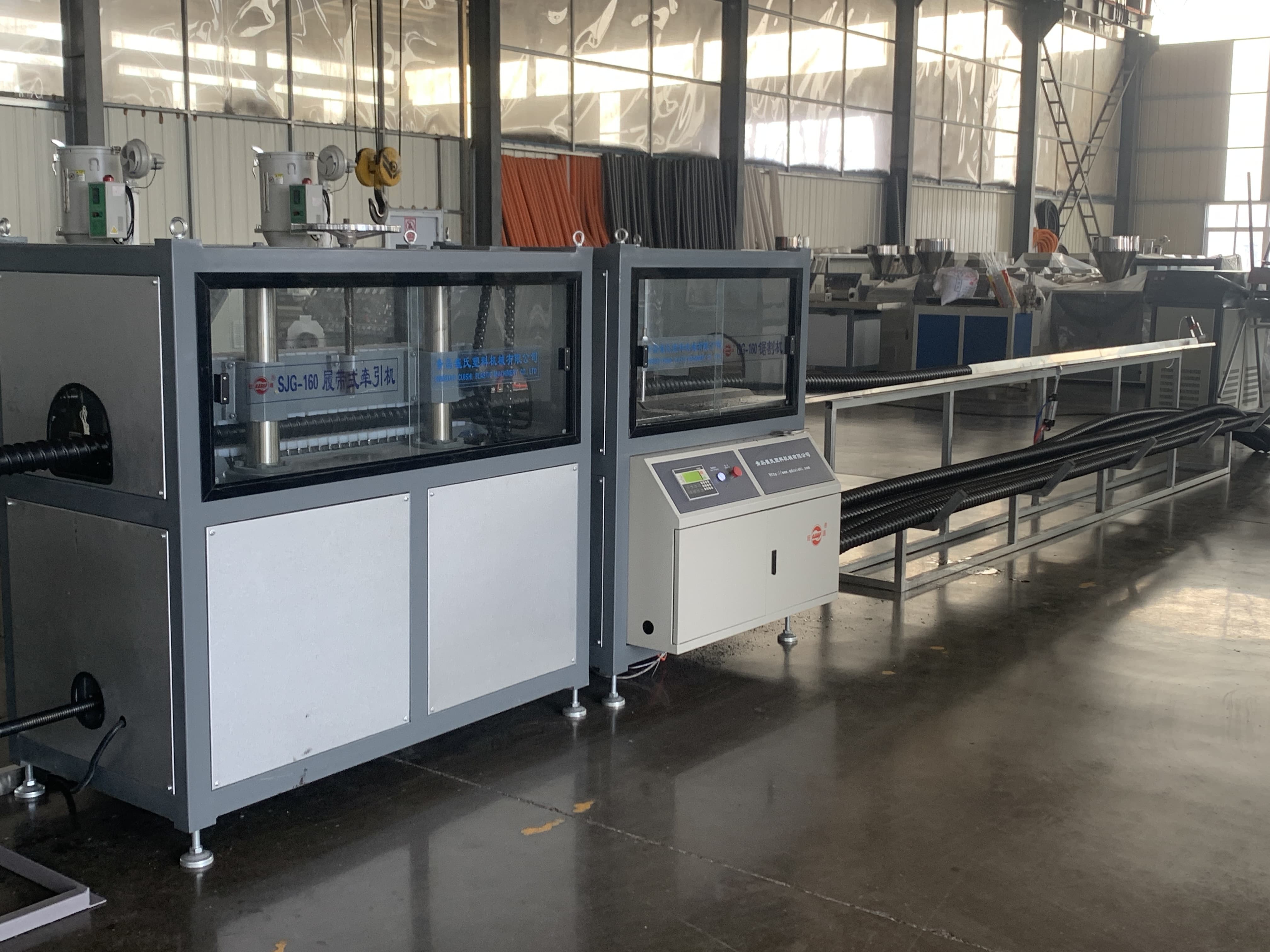45KW prestressed plastic corrugated pipe production equipment is energy-efficient and highly effective.