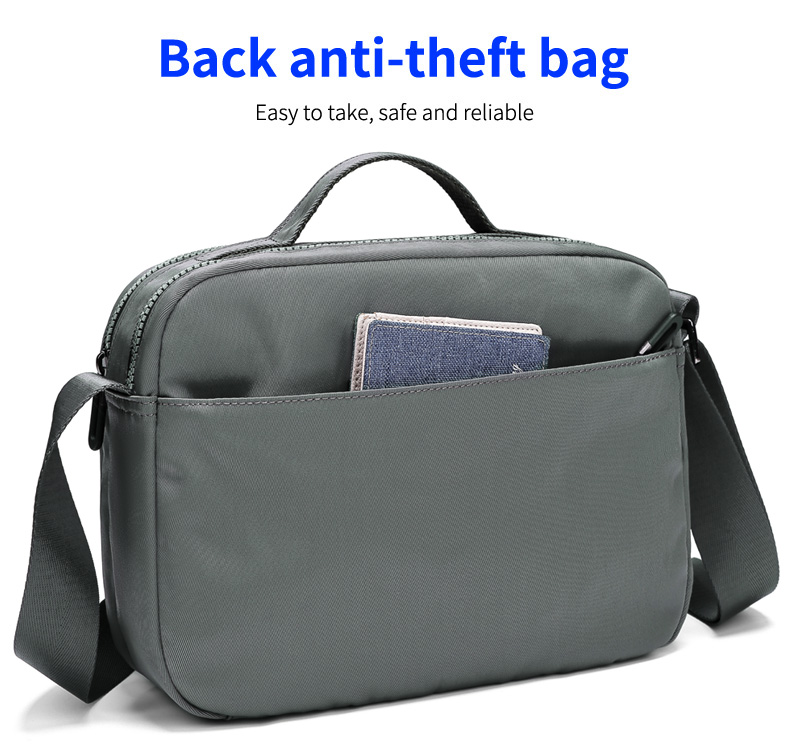 Safe Casual Mens Sling Bag 20cm Height Large Capacity Easy To Take